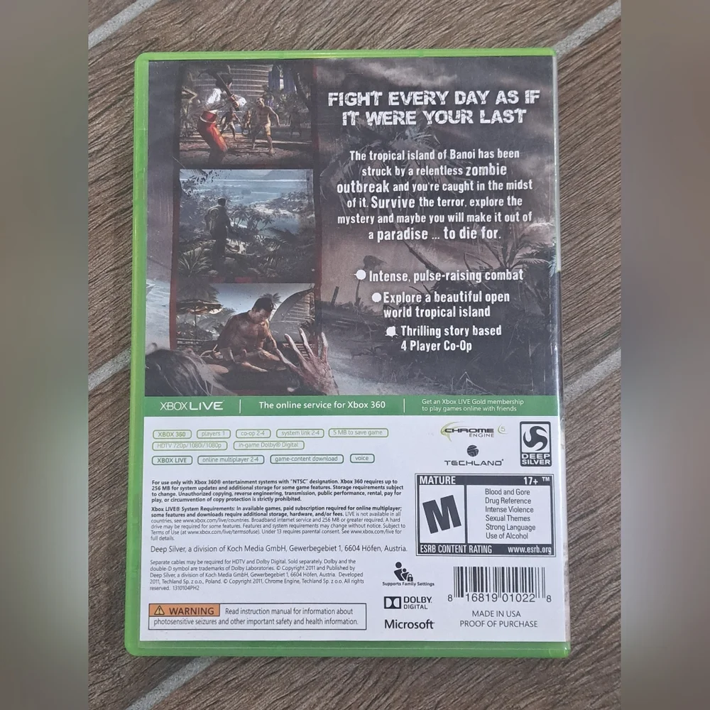 Dead Island -- Game of the Year Edition (Microsoft Xbox 360, 2012) Complete
